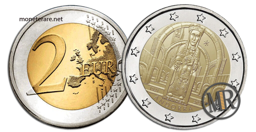 2 Euro Commemorativi Andorra 2021 Nostra Signora di Meritxell