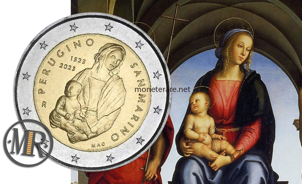 Perugino Madonna con bambino 2 Euro San Marino 2023