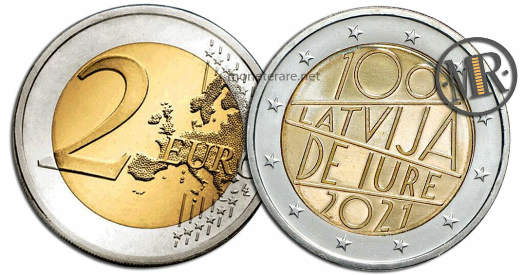 2 Euro Commemorativi Lettonia 2021 DE JURE